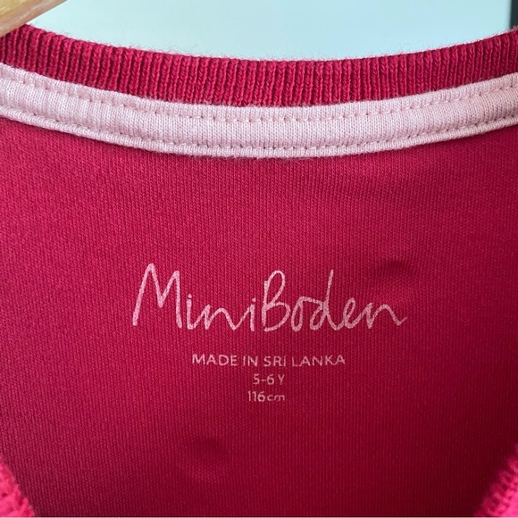 Mini Boden Red Gold Dot Long Sleeve Asymmetrical Dress 5t - Picture 10 of 11